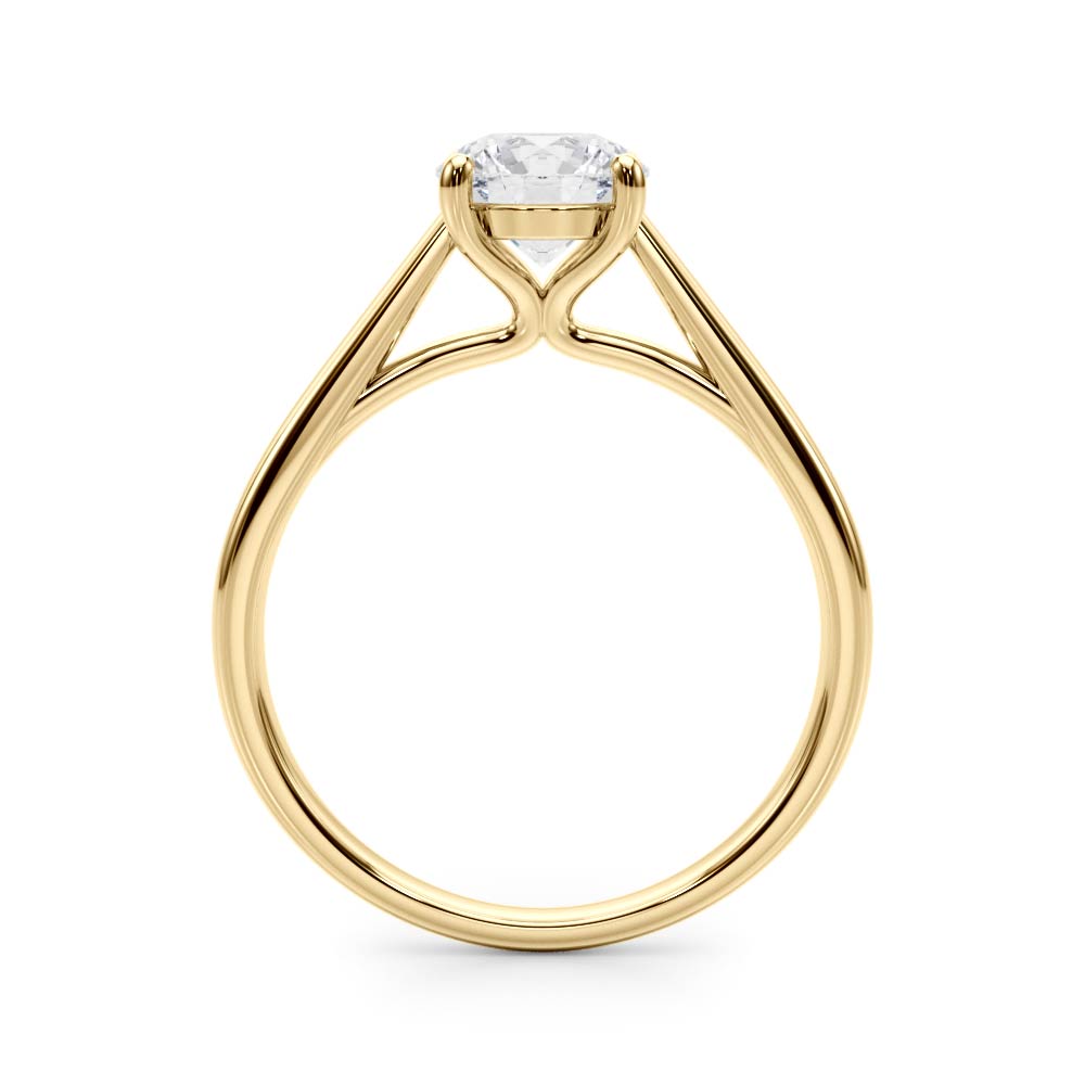 Bella Round Diamond Solitaire Engagement Ring-VIRABYANI
